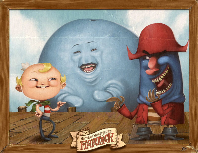 Cartoon Characters on Dock