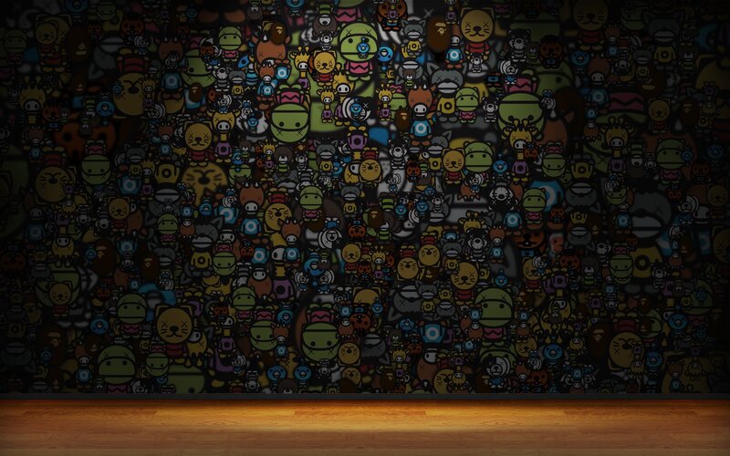 Cartoon Characters on Wall