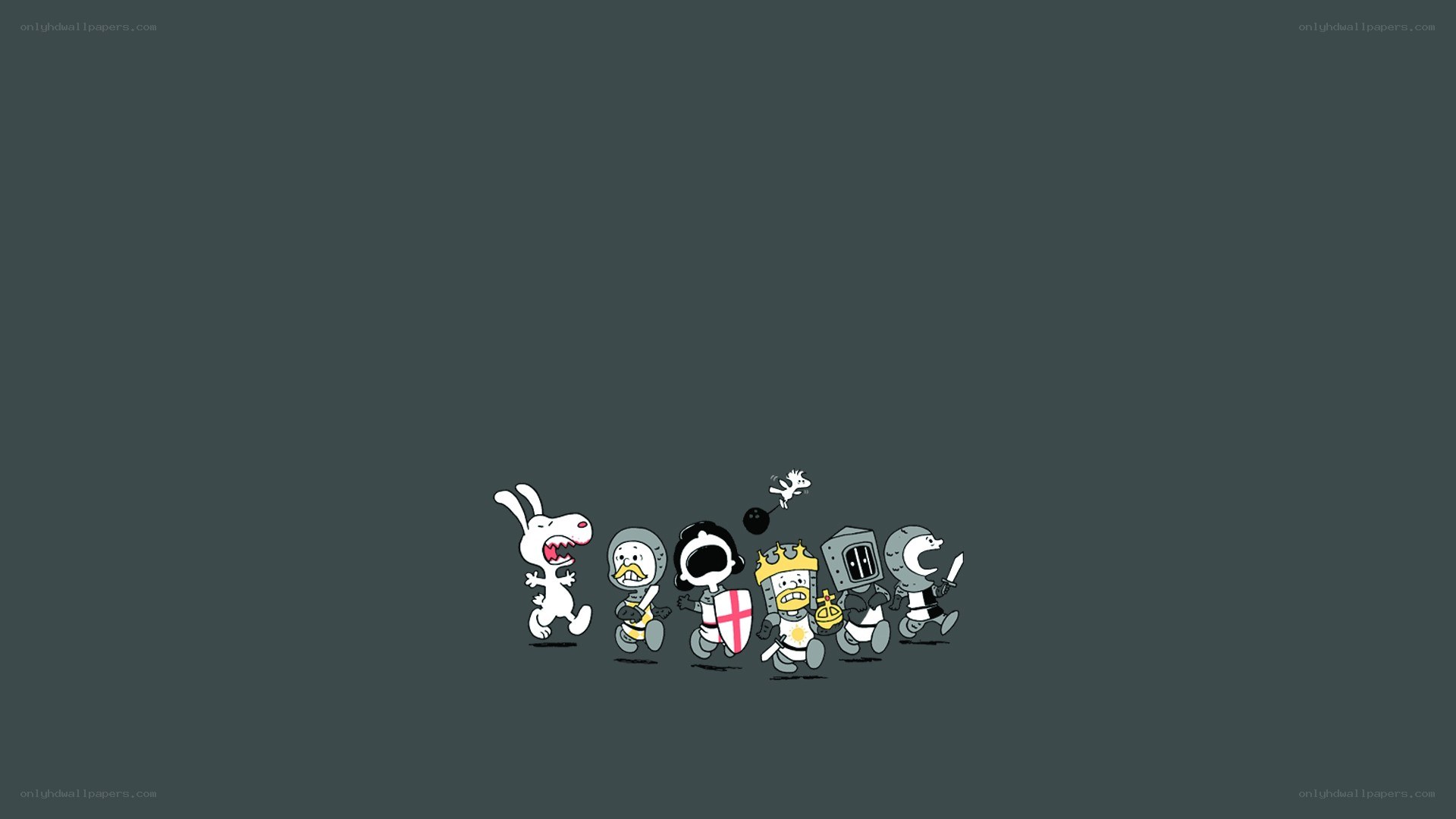 cartoon characters running