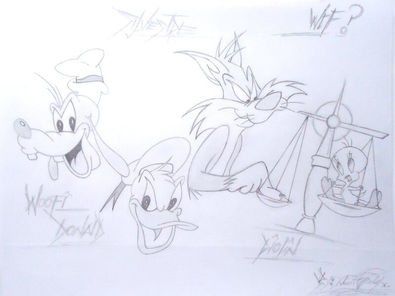 Cartoon characters sketch