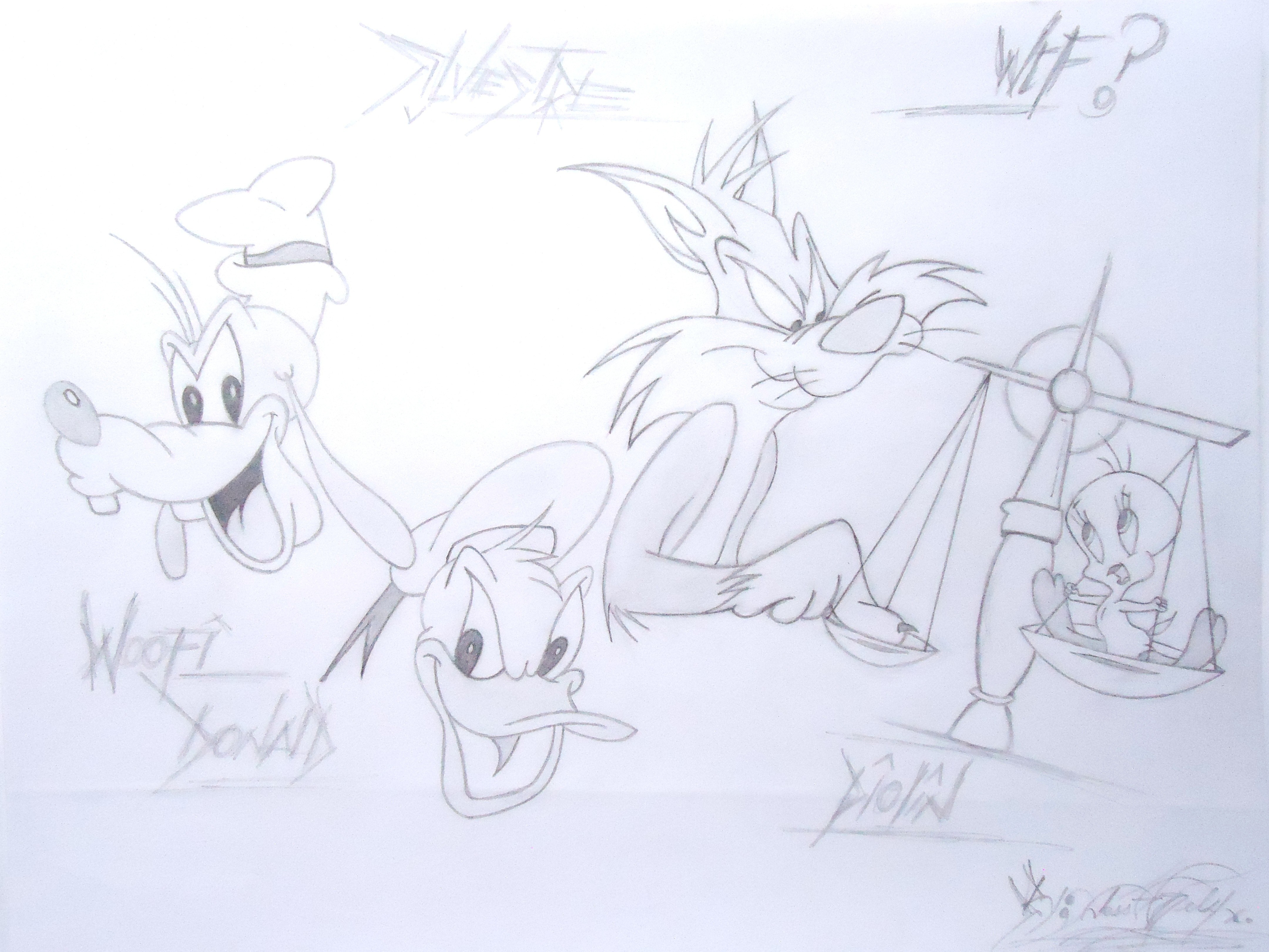 Cartoon characters sketch