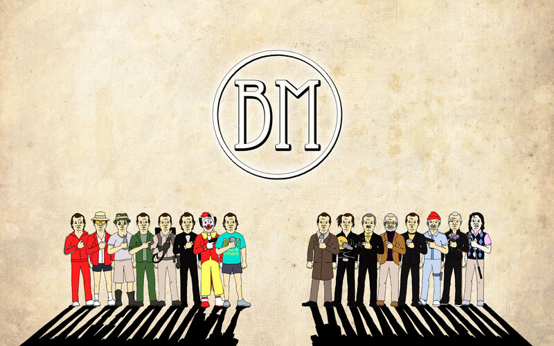 Cartoon Characters Standing — Beige