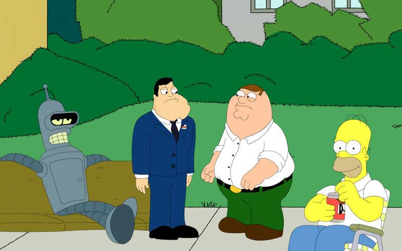 Cartoon Characters Standing — Green