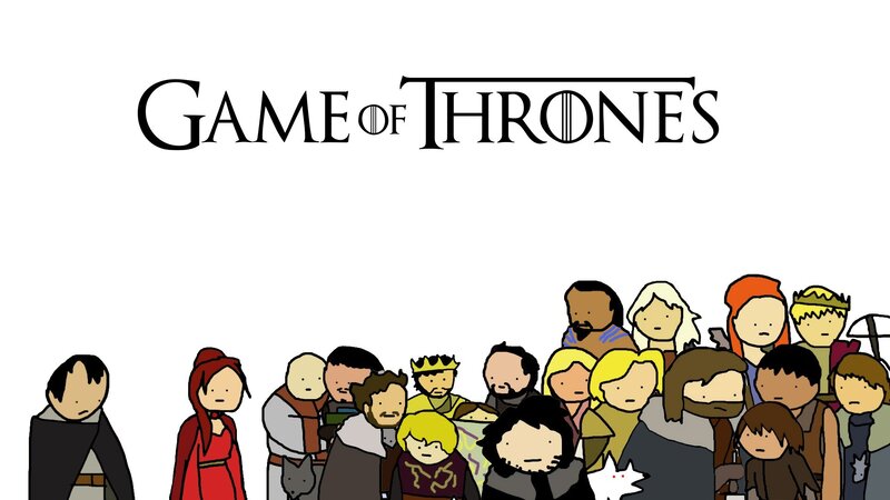 Cartoon Characters Standing — White