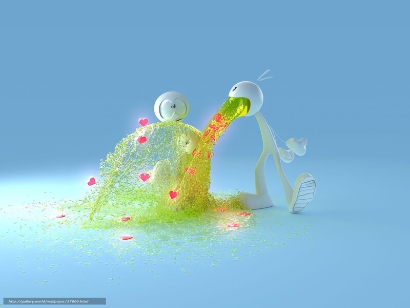 Cartoon characters with green liquid