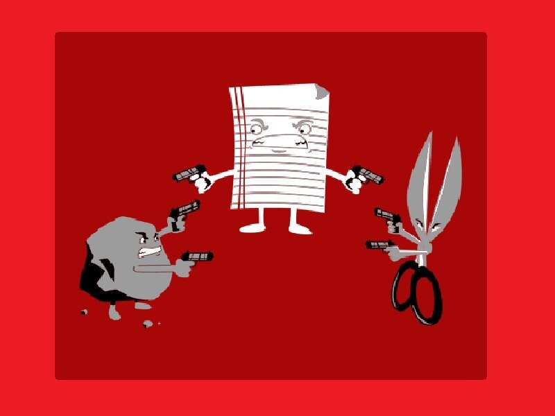 Cartoon characters with guns