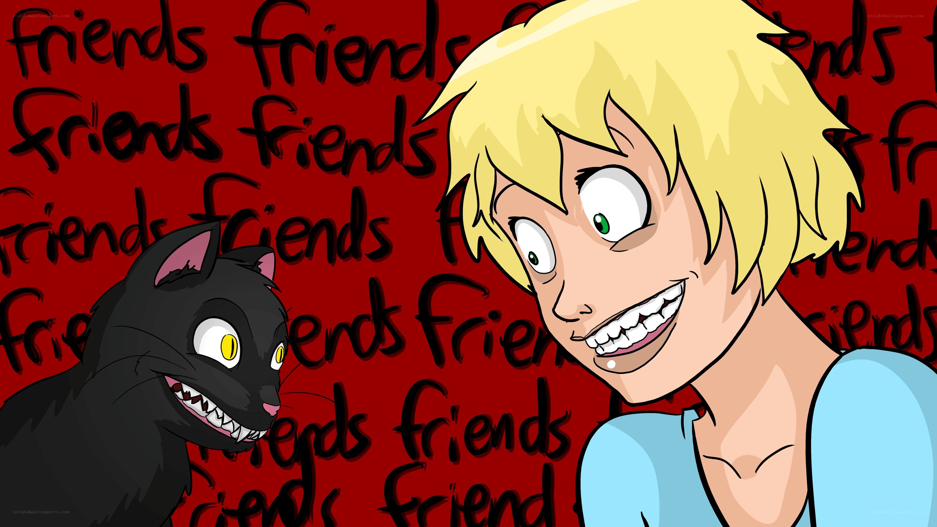 Cartoon characters with sharp teeth