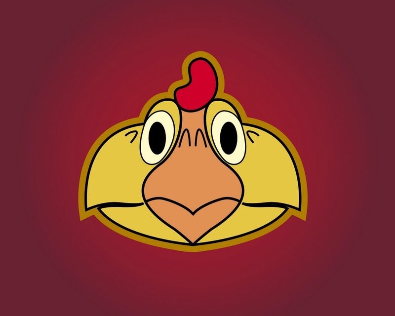 cartoon chicken head