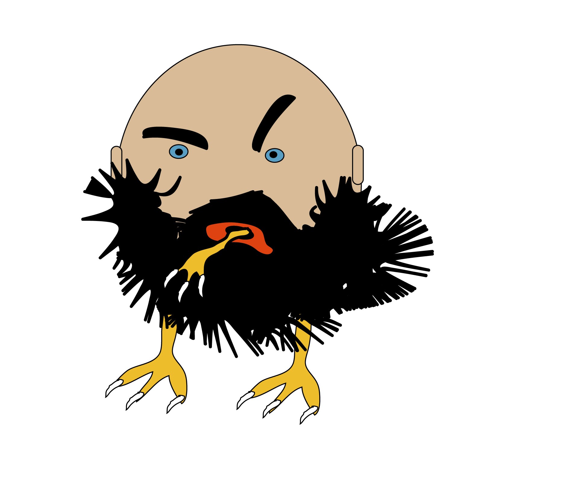 cartoon chicken man character