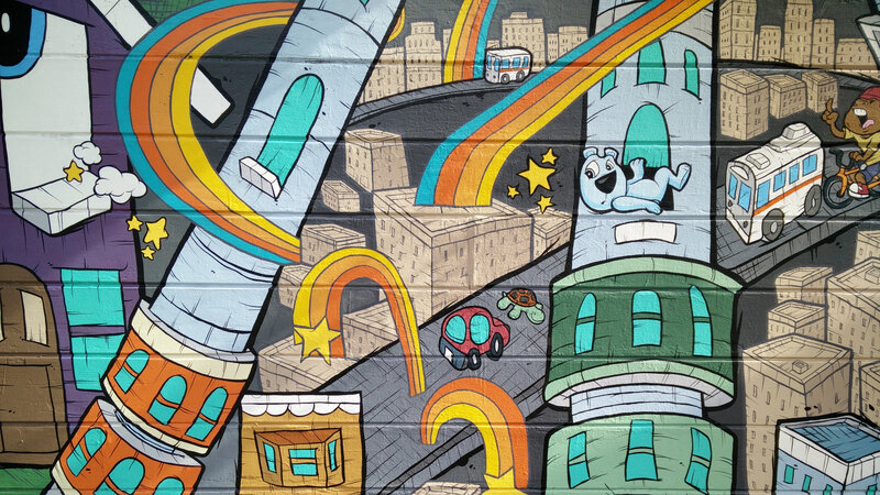 Cartoon City Mural