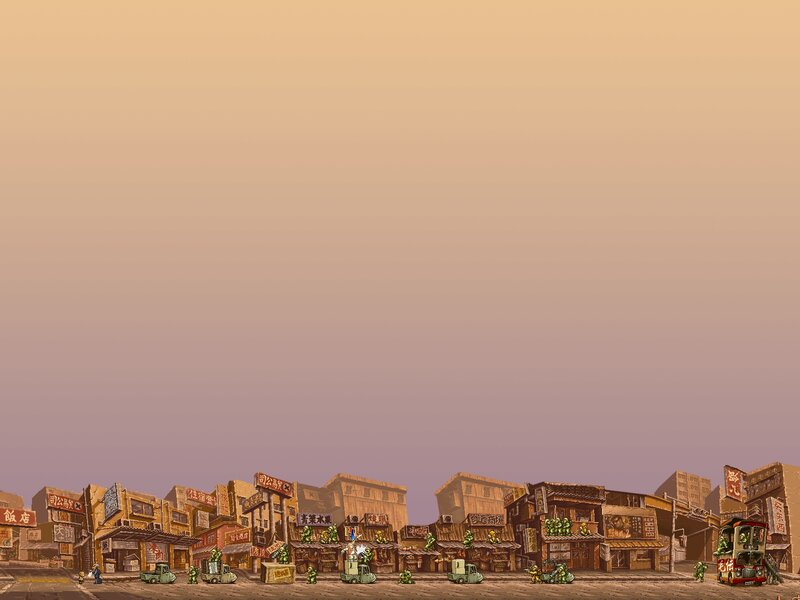 Cartoon City Street — Brown