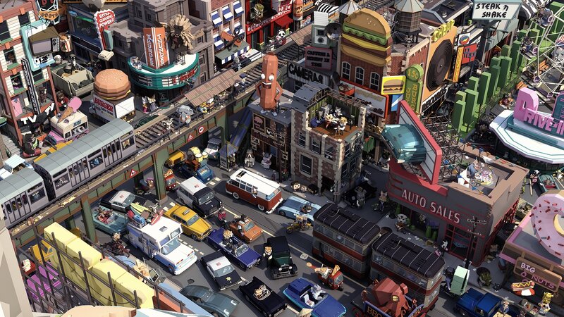 Cartoon City Street