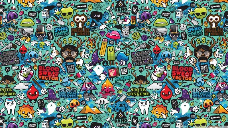 Cartoon Collage Pattern