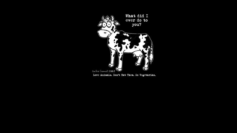 Cartoon Cow — Black