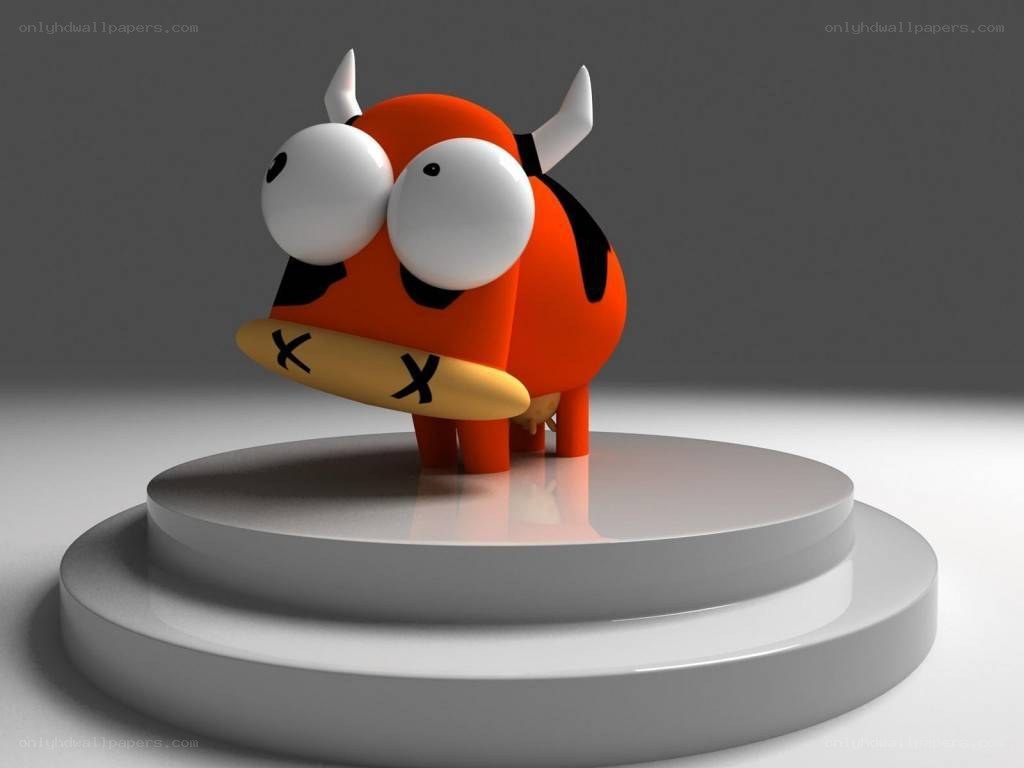 cartoon cow figurine