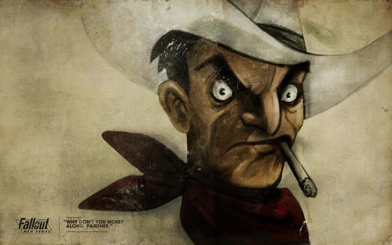 Cartoon Cowboy Character — Brown