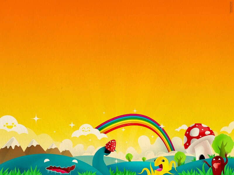 Cartoon Creatures in Field