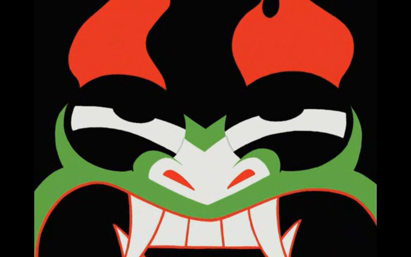 cartoon demon face