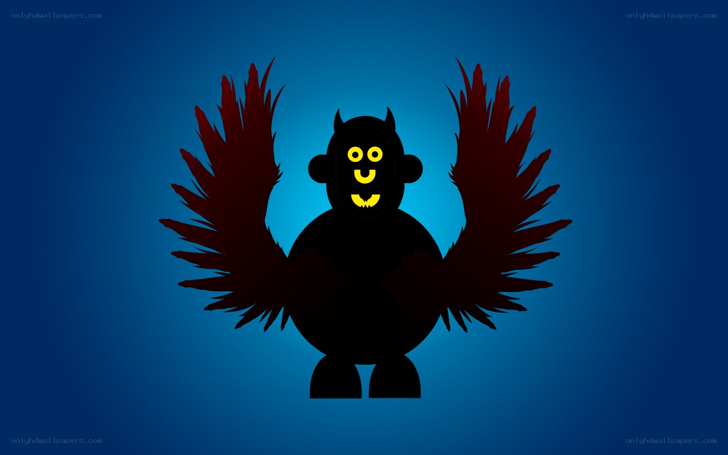 cartoon demon with wings