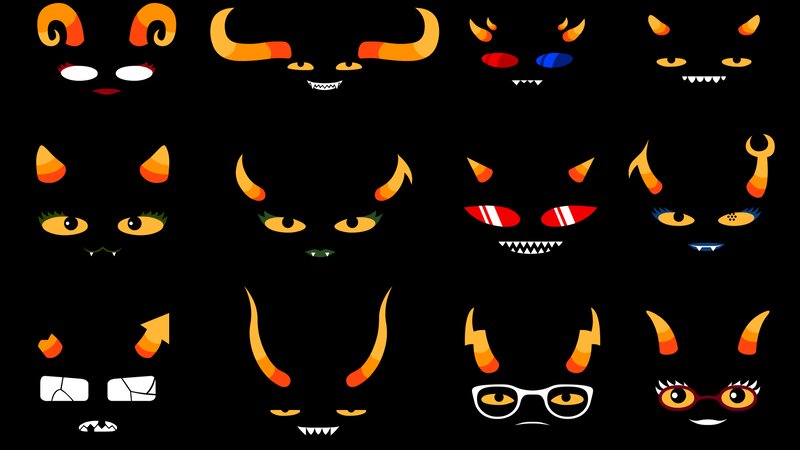 Cartoon Devil Faces