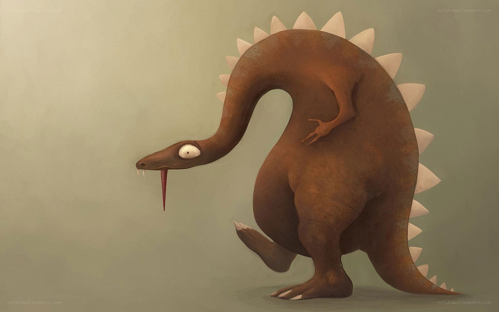 cartoon dinosaur with spikes