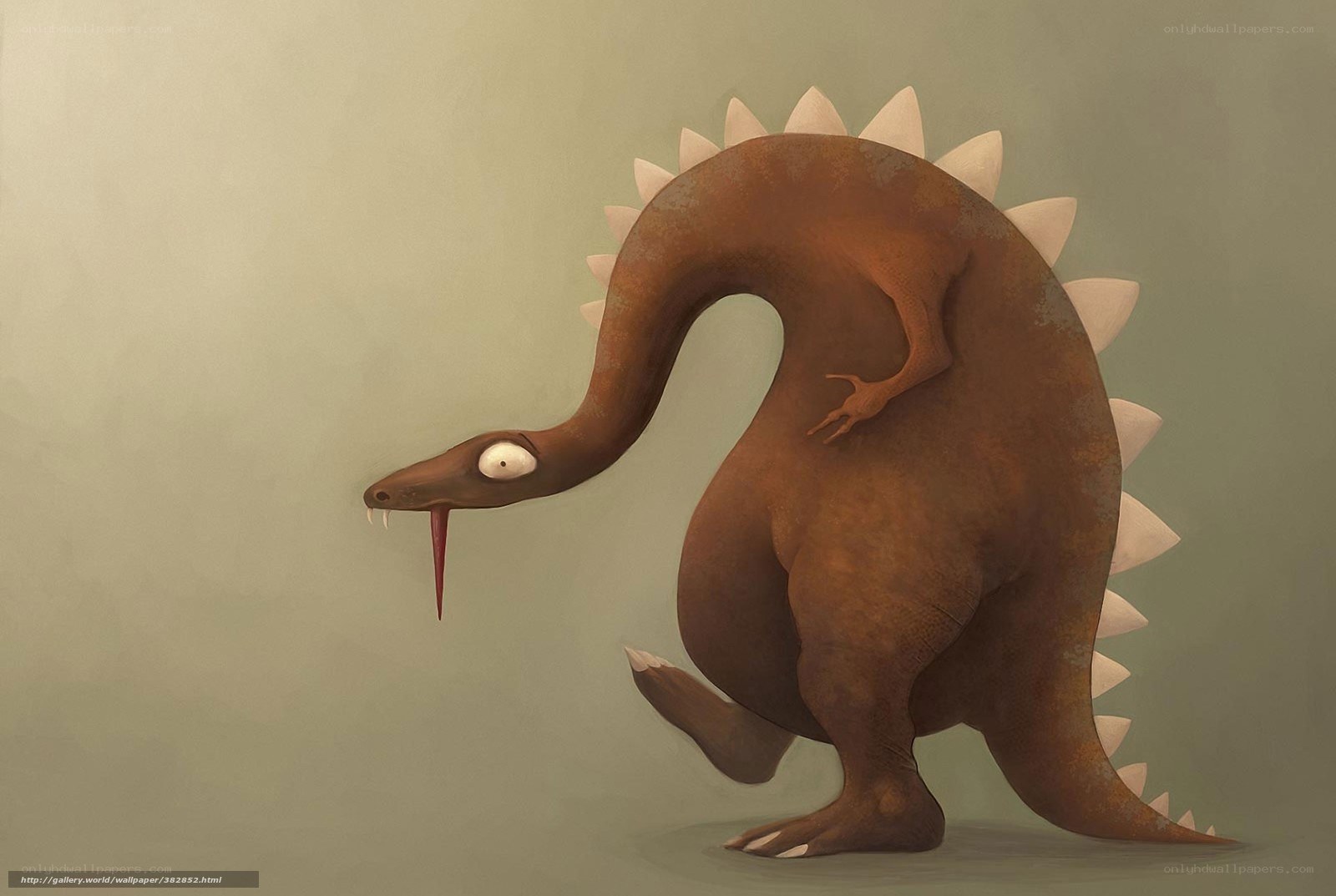cartoon dinosaur with spikes