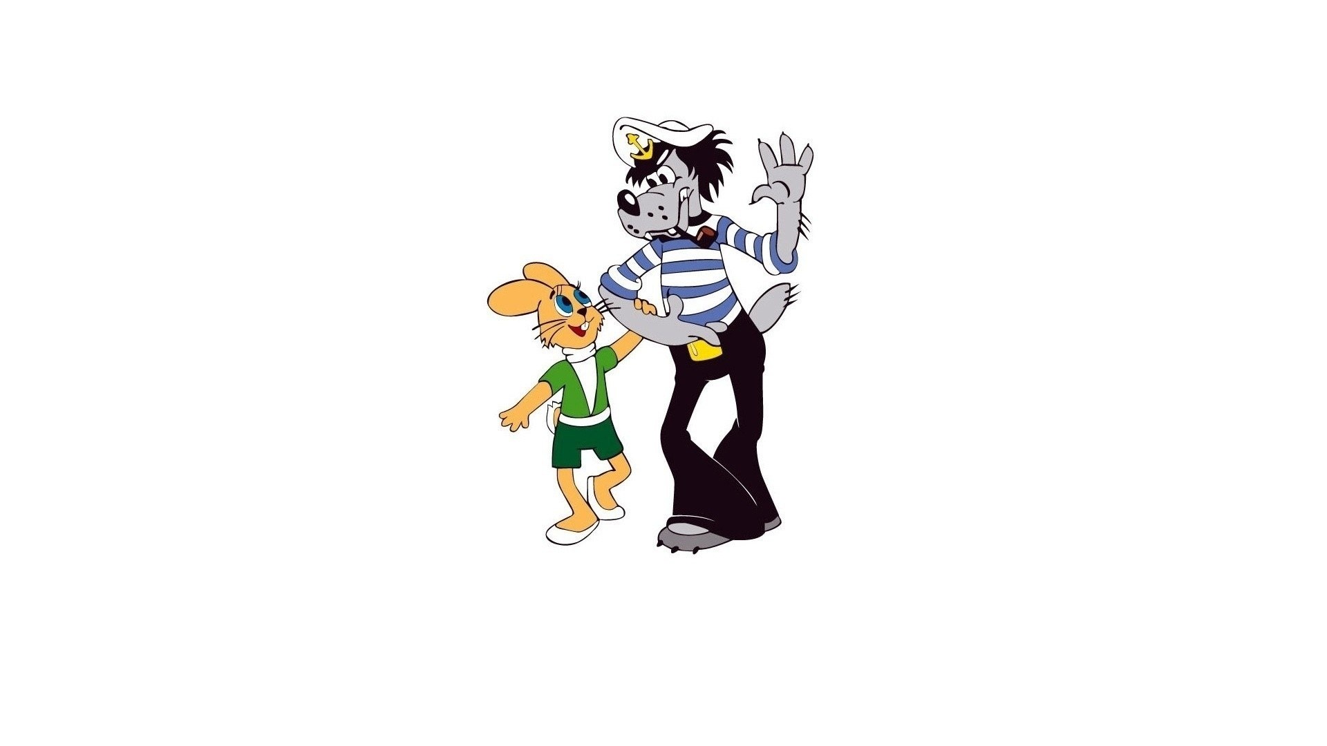 cartoon dog and rabbit characters