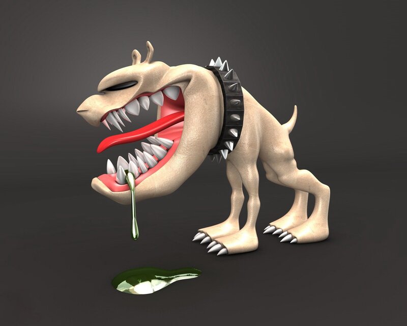 Cartoon Dog Monster