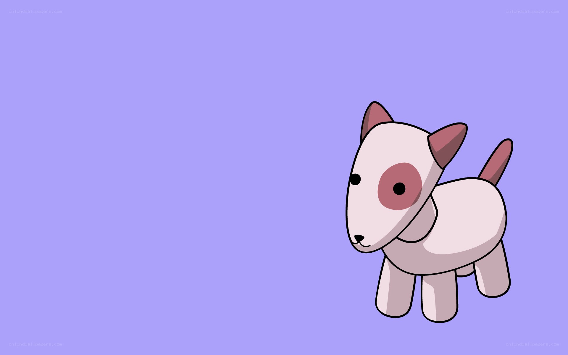 cartoon dog on purple