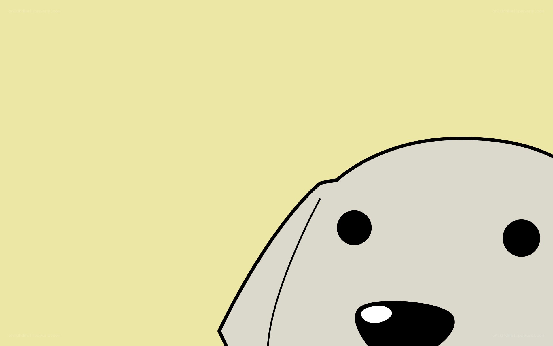 cartoon dog peeking