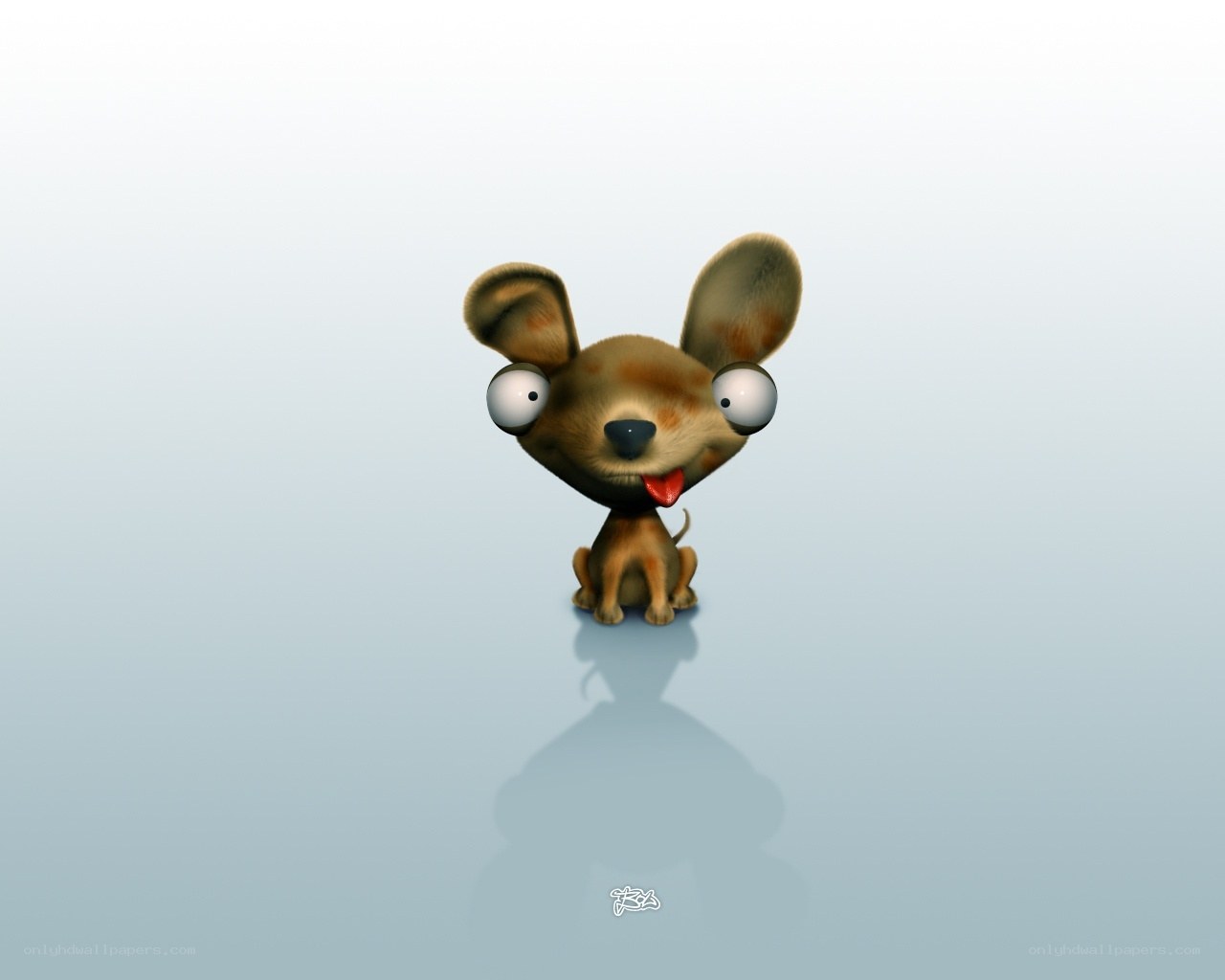 cartoon dog with big eyes