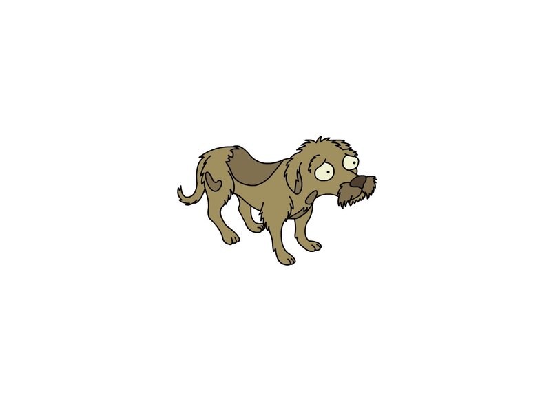 Cartoon Dog with Patch