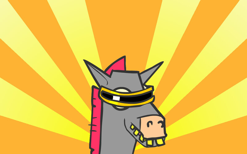 cartoon donkey with sunglasses