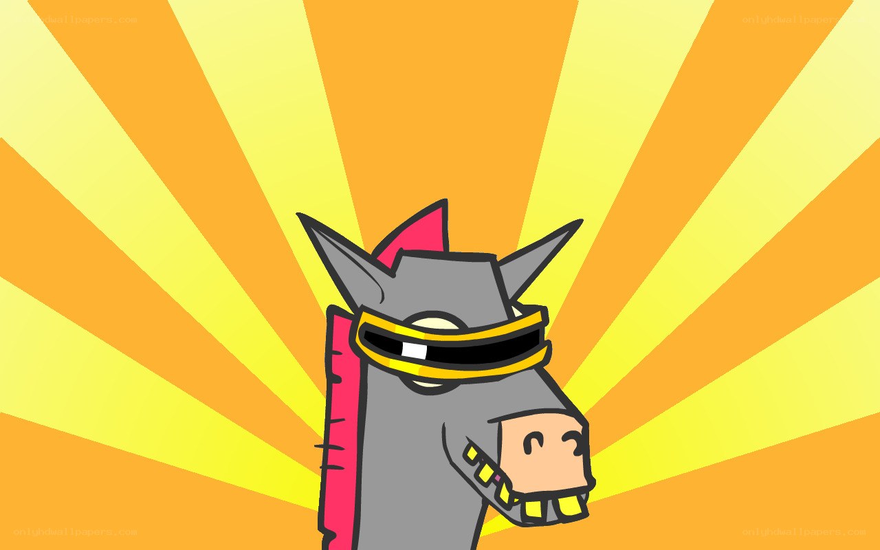 cartoon donkey with sunglasses