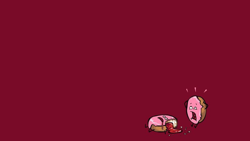 Cartoon Donuts — Red