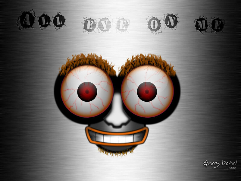 Cartoon Eyes and Mouth — Gray