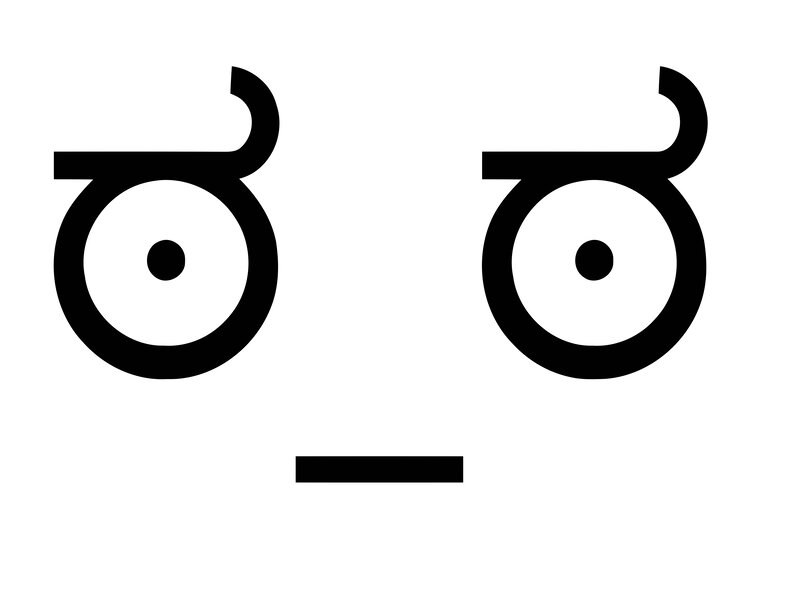 cartoon eyes and mouth