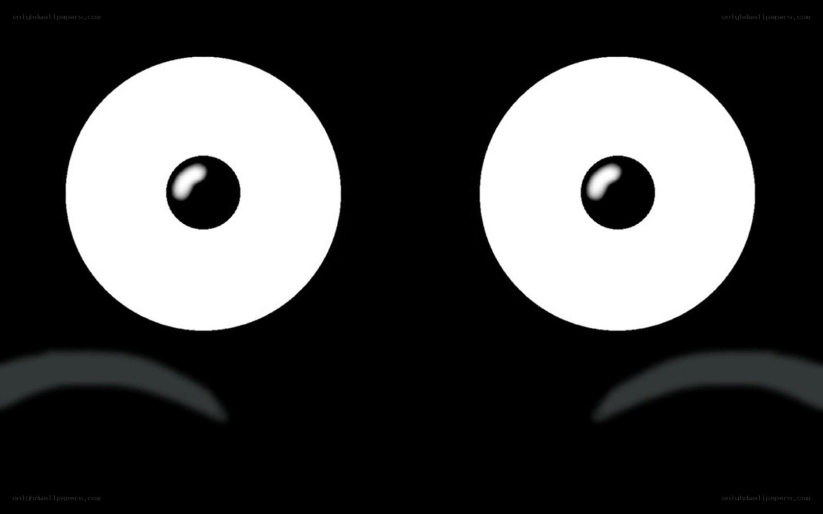 cartoon eyes on black background
