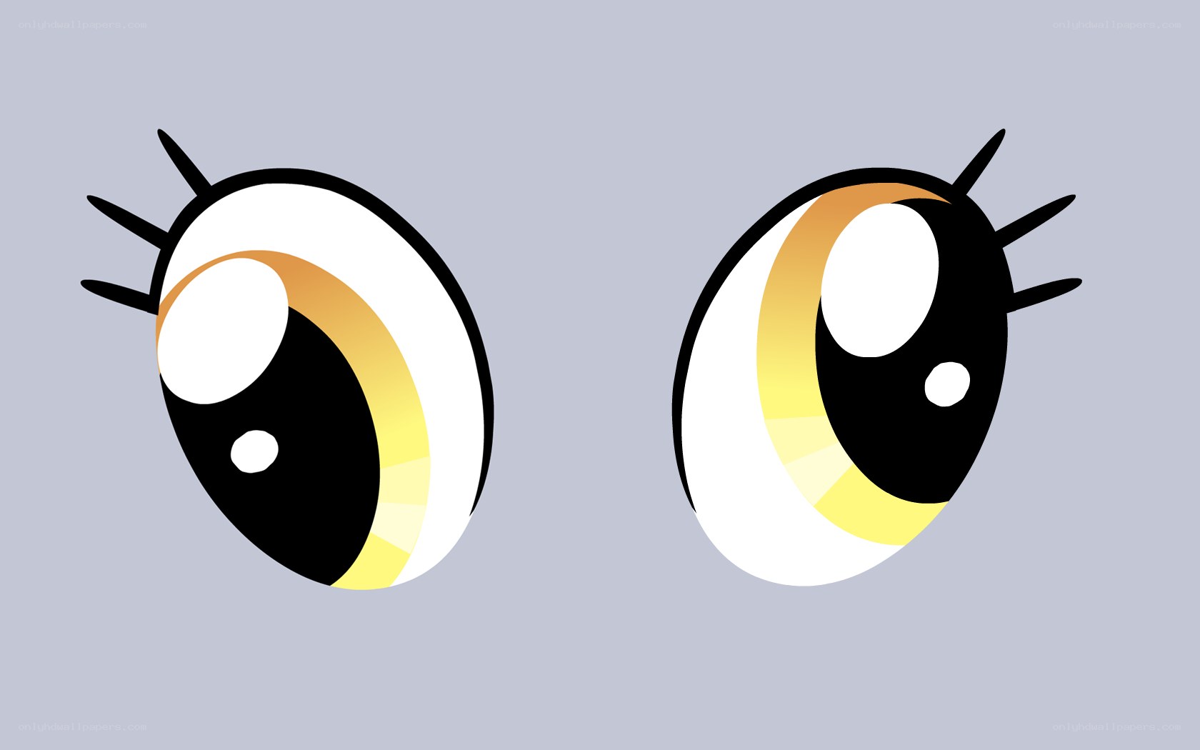 cartoon eyes with yellow irises