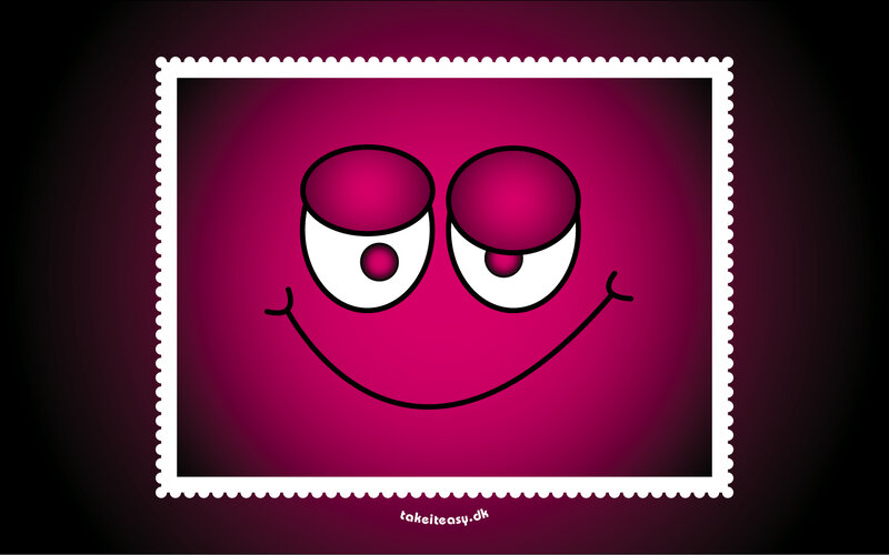 cartoon face on a stamp