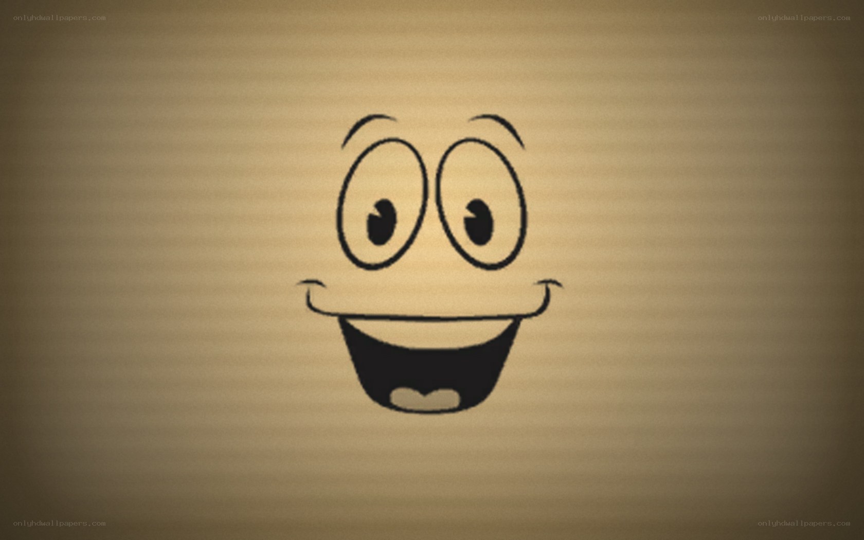 cartoon face on brown background