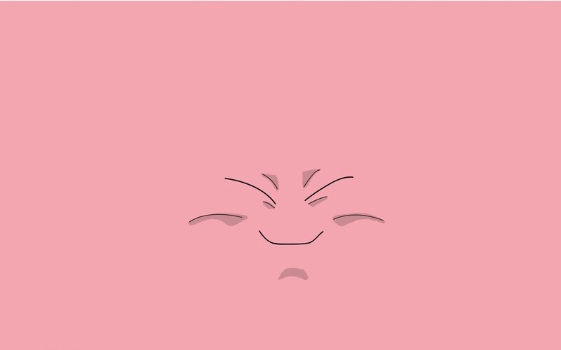 Cartoon Face on Pink — Neutral