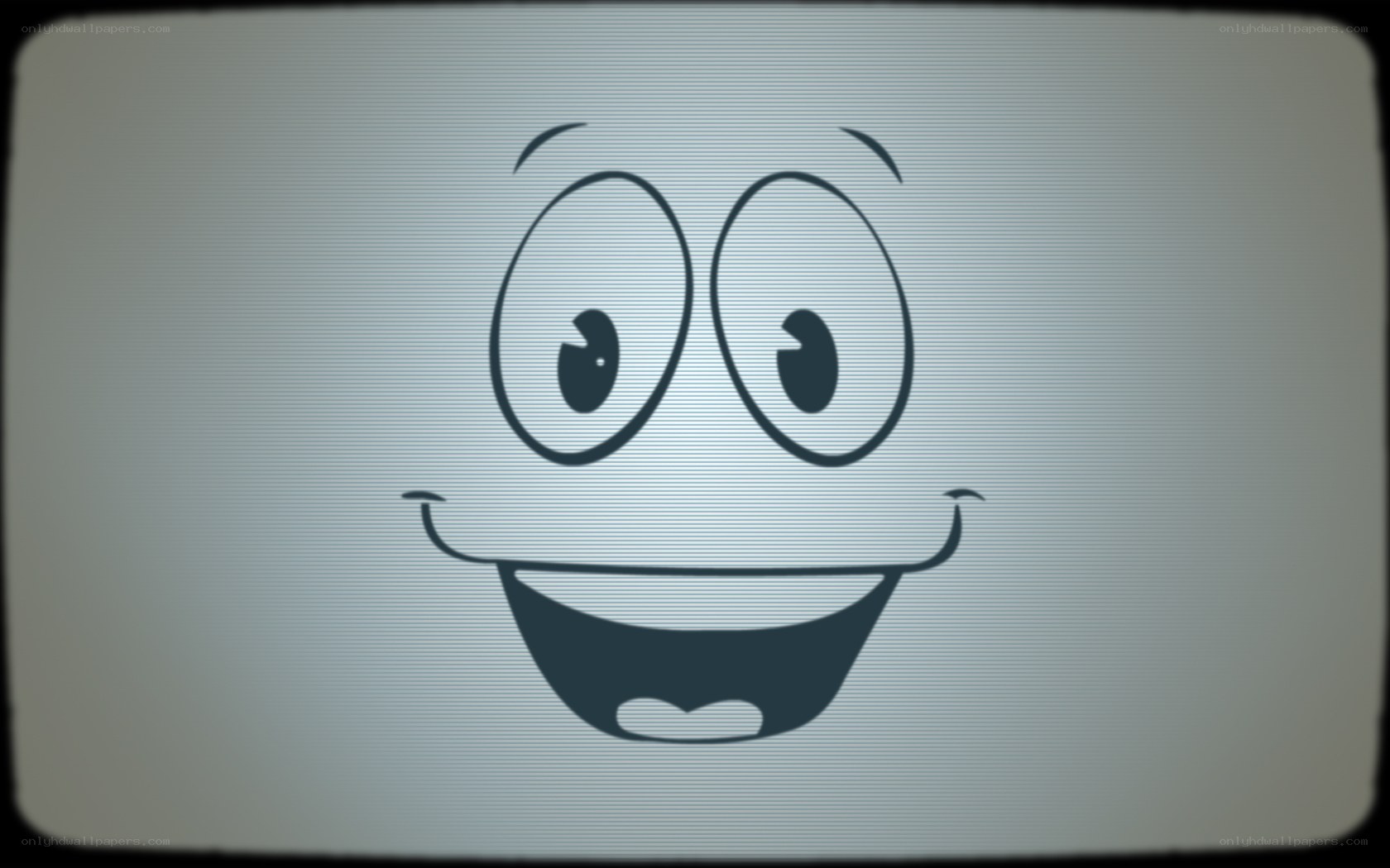 cartoon face on screen