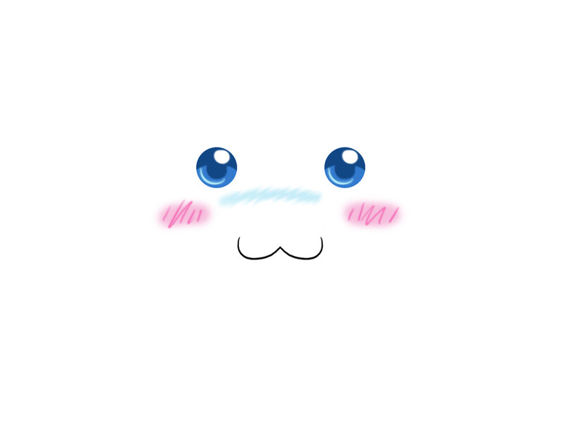 Cartoon Face — White