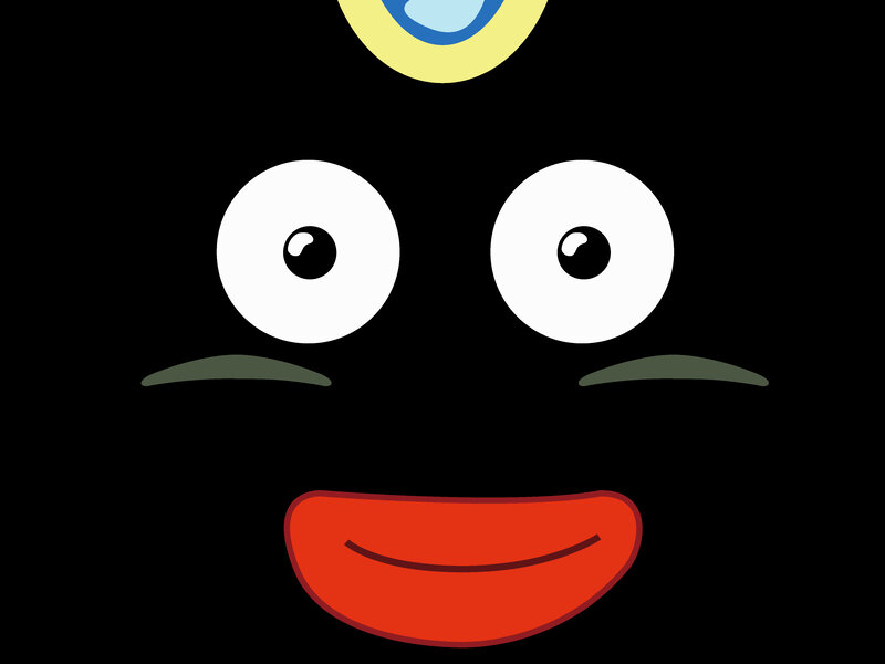 cartoon face with big eyes