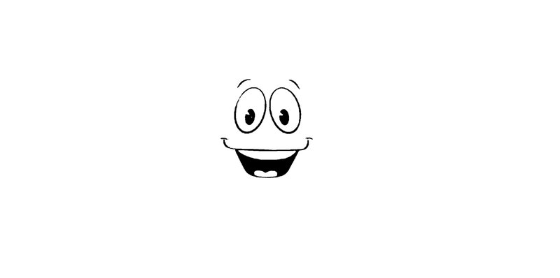 cartoon face with big eyes