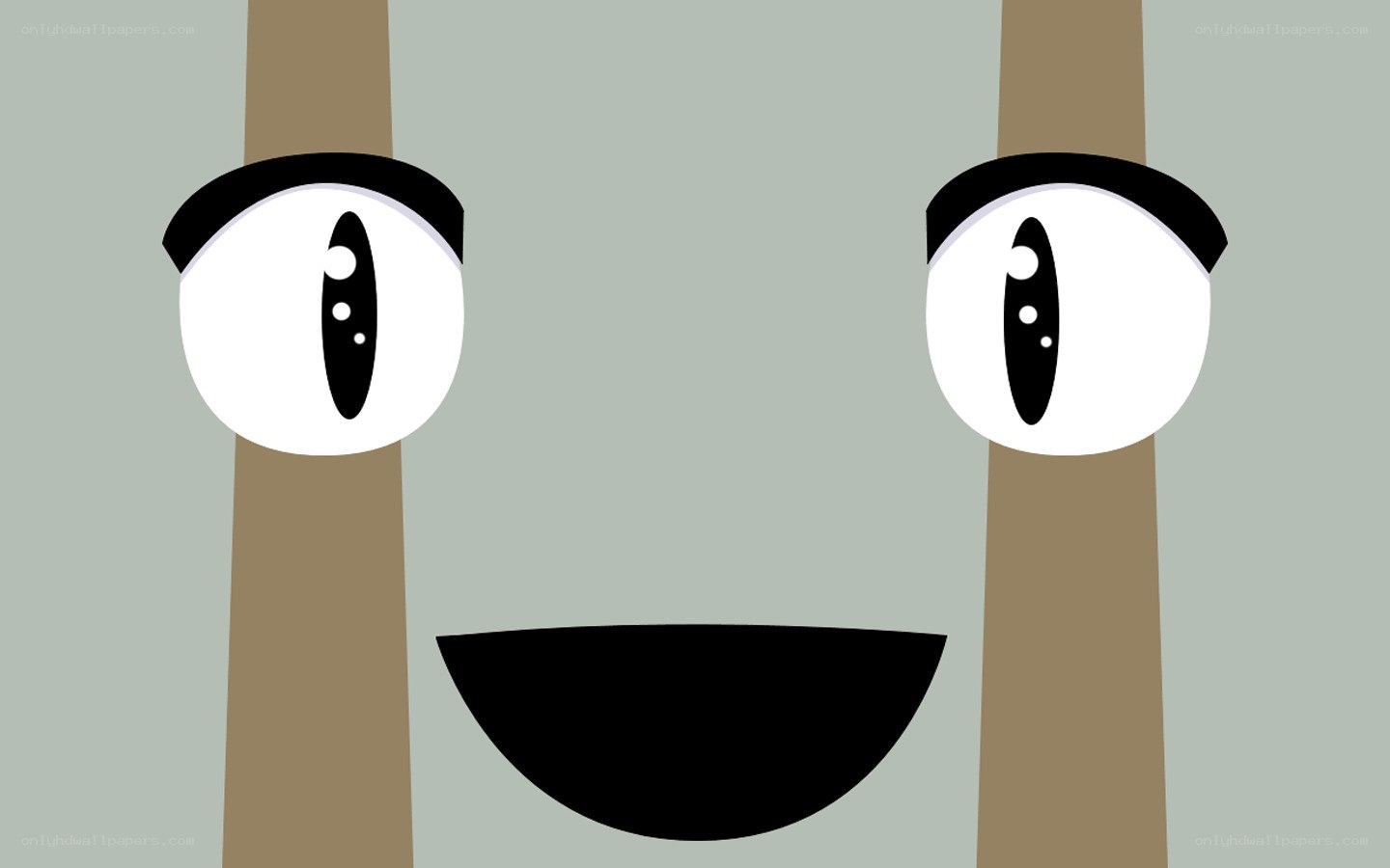cartoon face with big eyes