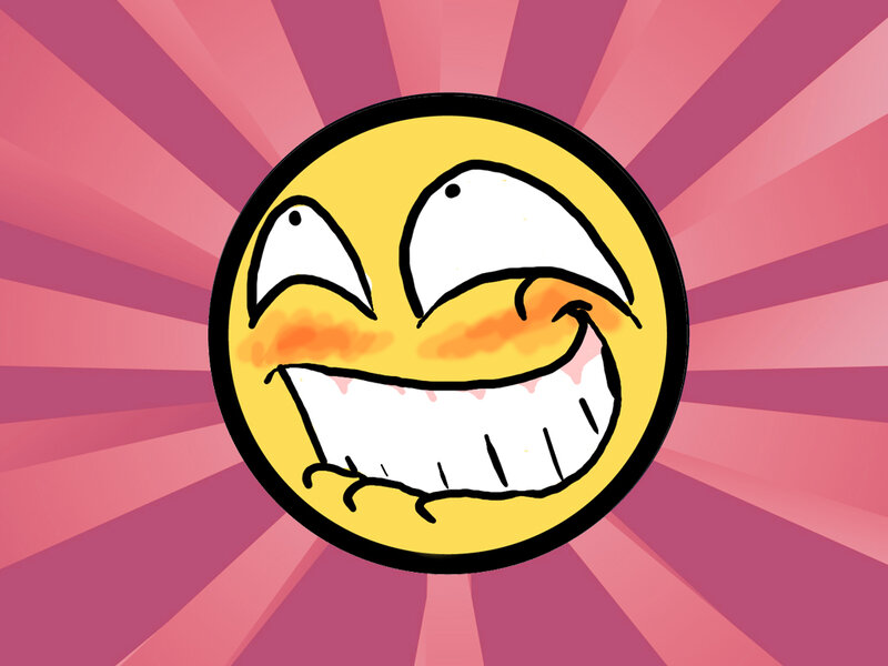 cartoon face with blush