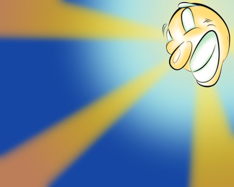 cartoon face with bright light