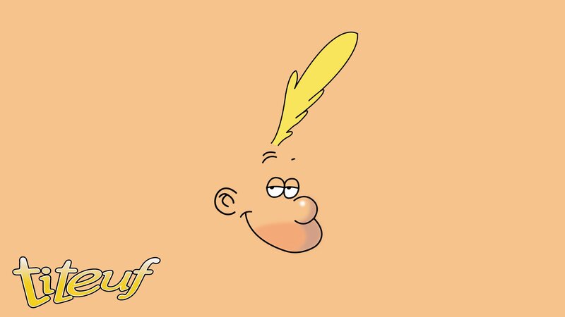 Cartoon Face with Feather